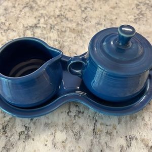 Fiesta Authentic Brand New Cream and Sugar and Tray